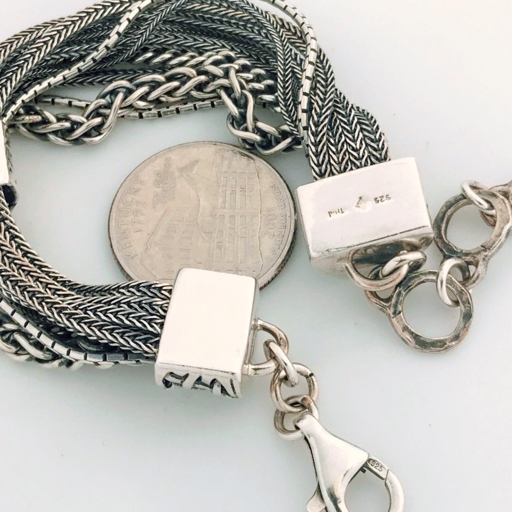 Silpada Gorgeous Vintage Sterling Silver Multi-strand Adjustable Length Bracelet - Picture 6 of 13